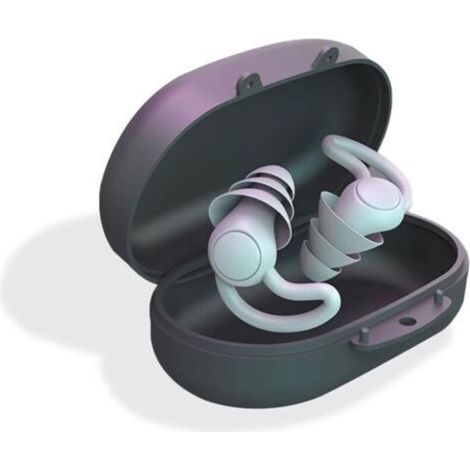 Bouchons d'oreilles professionnels antibruit, adaptés à la protection du conduit auditif, aux musiciens, aux fêtes, aux batteurs, une paire de gris