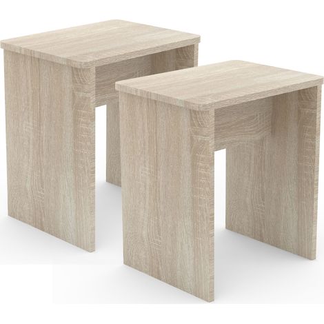 Set di 2 Sedili Sgabello Tavolino Esal 45x40x30 - VCM