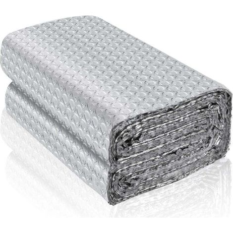 Aluminium-Wärmedämmrolle, Heizkörperreflektorfolie, Wärmedämmfolie für Fenster, Wärmedämmplatten für Autos und Wände (5 m x 60 cm)