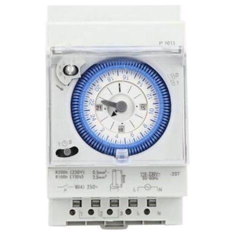 Horloge Piscine Mécanique 16A 250V Programmateur Piscine Horloge Chauffe Eau 15 Minutes 24 Heures pour Hogar, Cocina, Interior, Exterior Iluminación Exterior (1/5)