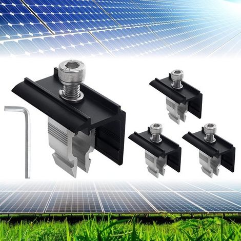 4-teiliges Solarmodul-Montageset, Z-förmig, geeignet für Dachmontage, Camping und Wohnmobil