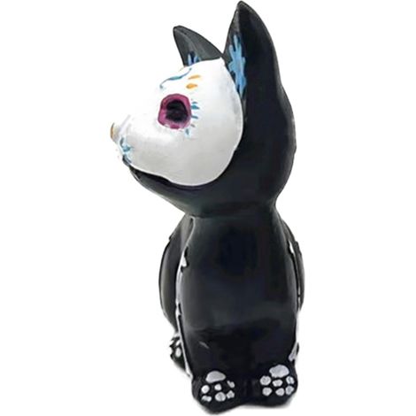 Figurine chat squelette en résine, décoration gothique Fête des Morts et Halloween, ornement décoratif pour maison, table et fête (1/5)
