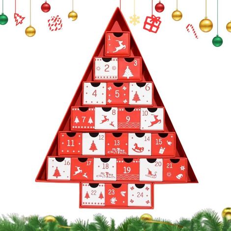 RHG Boîtes Calendrier de l'Avent Vierges - Calendrier De Compte À Rebours De 24 Jours Pour Noël - Décoration Festive Contenant Numéroté pour Adolescents Adultes (1/5)