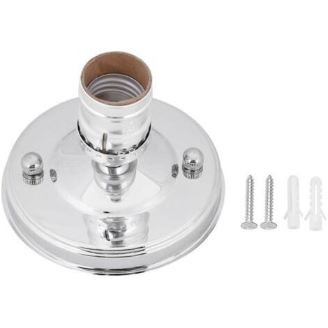 Douille à vis pour ampoule suspendue industrielle vintage E26/E27, support de lampe, argent (1/5)