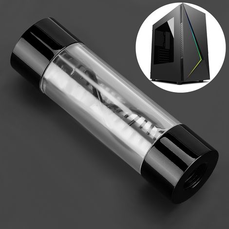 Compteur de débit d'eau G1/4 en métal pour refroidissement PC, débitmètre pour circuit liquide (noir)