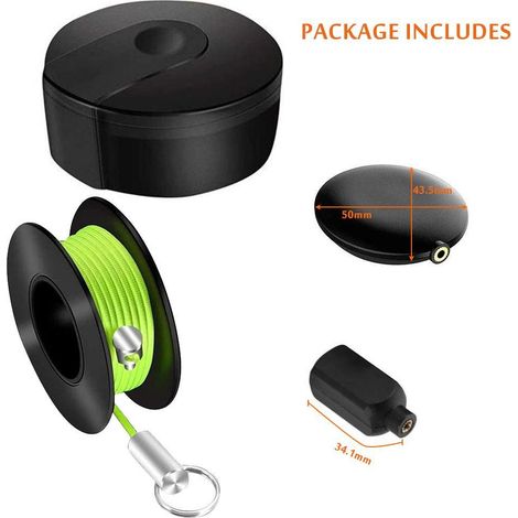Kit de tirage de câbles magnétique Wiremag - Outils de tirage de câbles magnétiques pour le bureau et le jardin - Système de tirage de câbles - Outil de tirage de câbles mural (1/5)