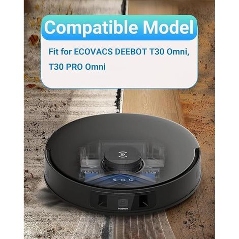 22-teiliges Ersatzteilset für Ecovacs Deebot T30 Omni / T30 Pro Omni, inklusive 1 Hauptbürste, 6 Staubbeutel, 4 Wischpads, 4 HEPA-Filter und 6 Seitenbürsten (1/5)