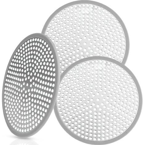3 Pièces Attrape Douche, Filtre Douche Baignoire 120 mm, Grille Douche, Filtre Baignoire Anti , Grille Baignoire Anti , pour Cu (1/4)