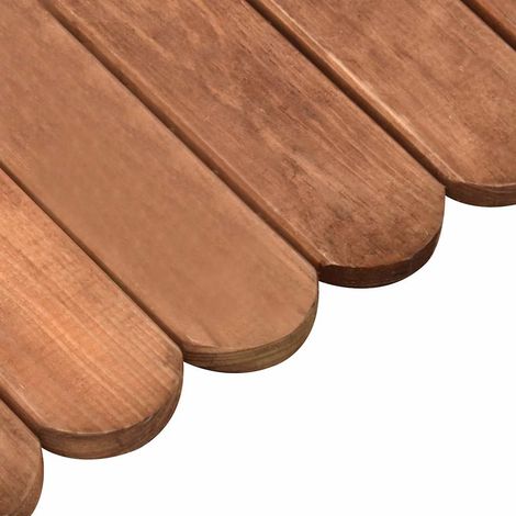 Bordure de jardin flexible en rouleau bois de pin imprégné pour parterre marron 120 x 20 cm (1/5)