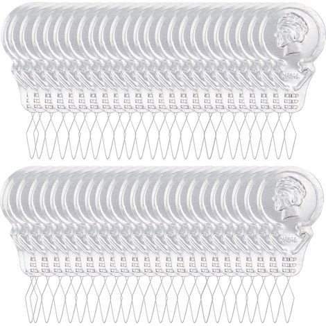 50 Pièces Enfile Aiguille,Enfile-Aiguilles En Aluminium,Enfileurs d'Aiguille à Coudre de Machine à Main,Feuille de Filetage,Pour Travaux d'aiguille,Couture,Travaux Manuels,Filetage,Argent (1/5)