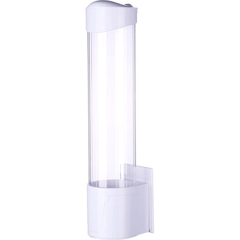 Lot de distributeurs automatiques de gobelets en papier jetables avec couvercle anti-poussière, porte-gobelets pour boissons chaudes et froides, usage domestique et événementiel.