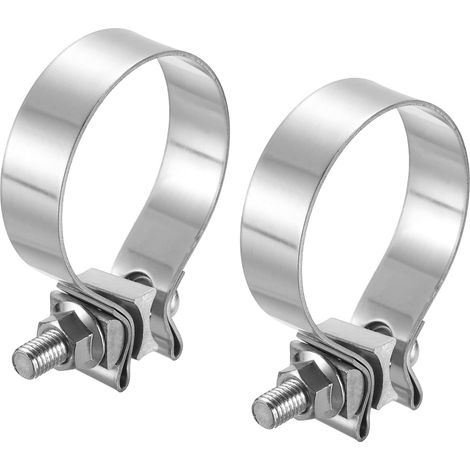 2pcs Collier D'Échappement En Acier Inoxydable 410 2.76" Silver (1/5)