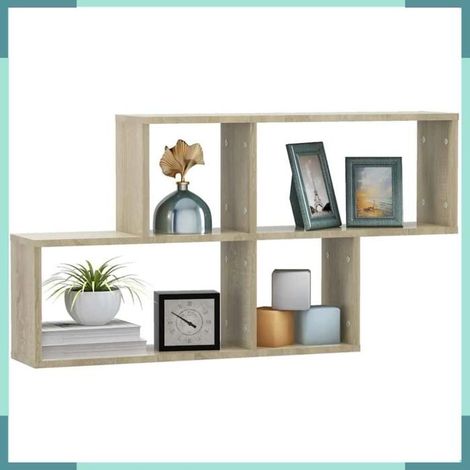 807163 étagère murale Chêne sonoma 100x18x53 cm Bois d’ingénierie (1/4)