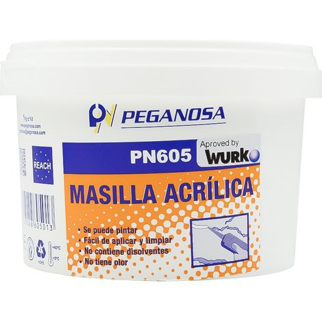 WURKO masilla plastica blanca 1 kilo , Masilla plástica tapagrietas blanca de 1 kg.
- Indicada para el relleno de agujeros,grietas y nivelación de superficies.
- Para uso en yeso,e