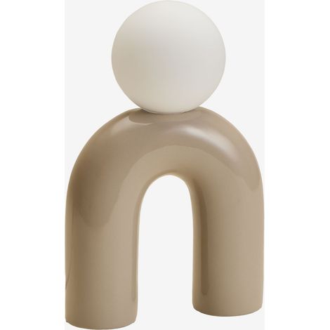 Lampada da tavolo in ceramica da 30 cm con sfera in vetro Margot SKLUM