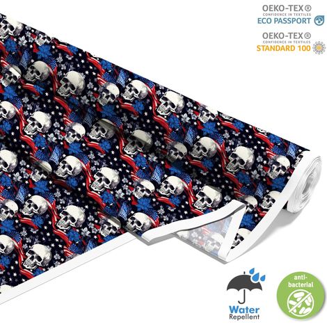 TESSUTI DECORATIVI PER ESTERNI OXFORD - Motivo Teschio I DX4245 (1/5)