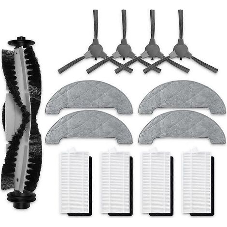 Ersatzteile und Zubehör für Lydsto G1 / Polaris PVCR 1226 / Coredy R750 Saugroboter: Hauptseitenbürste, HEPA-Filter und Wischmopp.