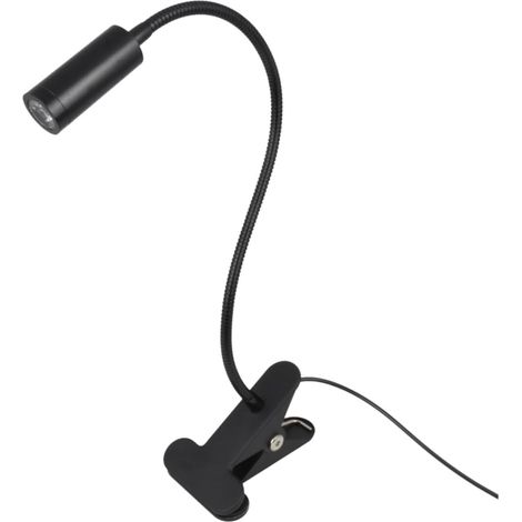 Homoyoyo Lampe à Pince LED 3w Noir en Aluminium et Fer Faible (1/5)
