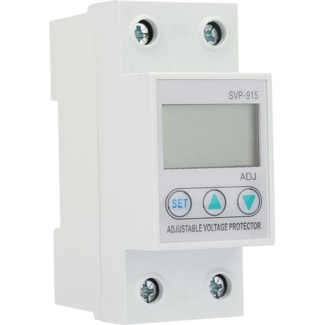 Écran LCD, monophasé, protecteur de surtension et de sous-tension réglable 230 V CA (63 A) (1/5)