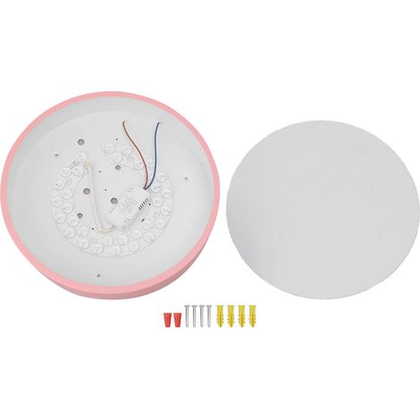Ortviai Applique LED plafonnier rond 30 cm rose avec 3 températures de lumière (3000K/4000K/5500K) – 165-265 V (1/5)