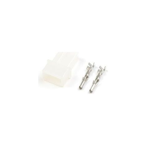 AMP connector with gold plated pins, Female (4pcs)