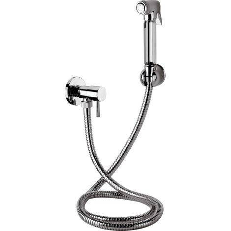 Set relax doccetta bide a pulsante, flessibile, rubinetto e supporto lux (1/2)