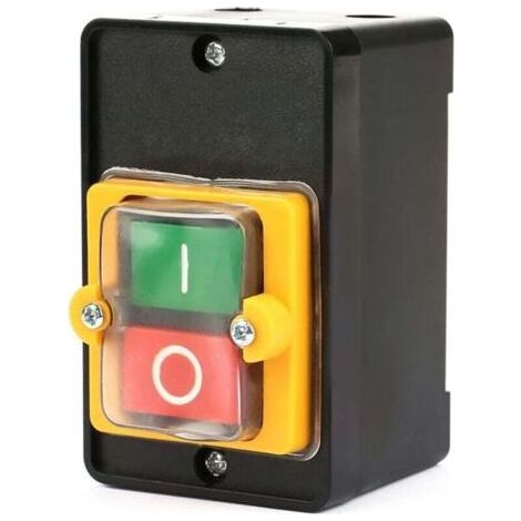 Interrupteur à bouton AC220V/380V interrupteur à bouton de commande d'alimentation étanche avec interrupteur à coque bouton de commande avec interrupteur de machine à coque inférieure (1/4)