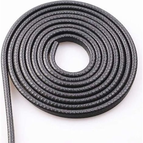 10M Protection Portiere Voiture, Acier à Ressort en U à L'intérieur, Pas Besoin de Coller, Protection en Caoutchouc de Port de Voiture (Noir) (1/4)