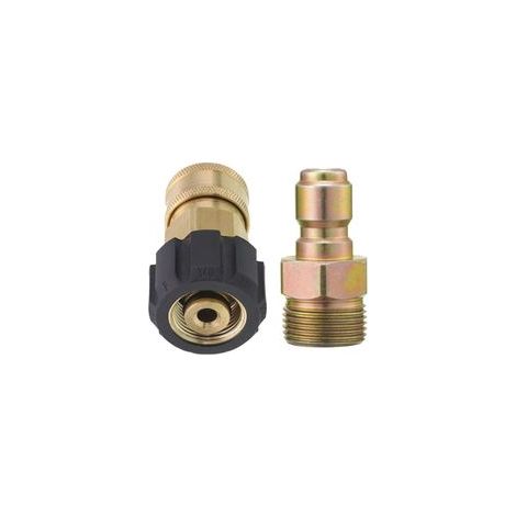 Hochleistungsadapter, 3/8-Zoll-Schnellverbindungssatz, M22 14 mm auf M22, 5000 PSI metrisches Anschlussstück (1/5)