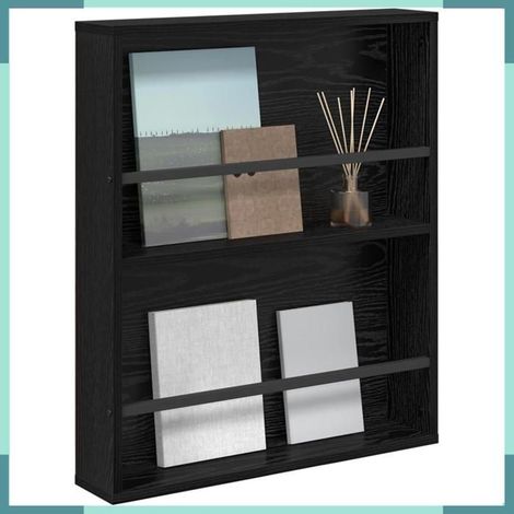Porte-revues - 890828 - Chêne noir - Bois d'ingénierie - 60 x 12 x 70 cm (1/5)