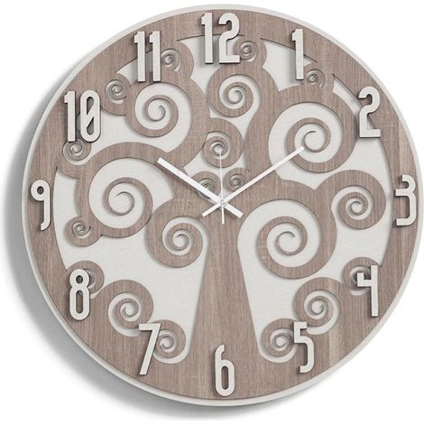 Orologio da parete D50 ALBERO DELLA VITA 2 in legno laminato TRS (1/3)