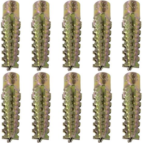 Lot de 10 chevilles à expansion en métal M6x32mm Fixation béton, béton cellulaire, carreaux de plâtre Résistance élevée, montage sans pré-perçage (1/5)