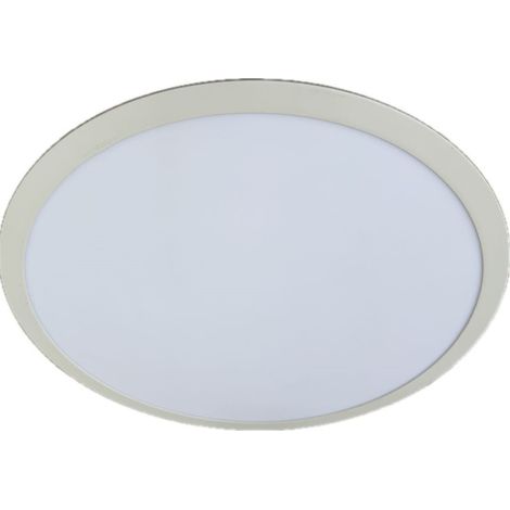 Plafonnier suspendu LED 50W rond Ø 600mm Ep 17mm blanc naturel 4000K 4500lm avec driver 230V 105° IP43 SLIM (1/5)