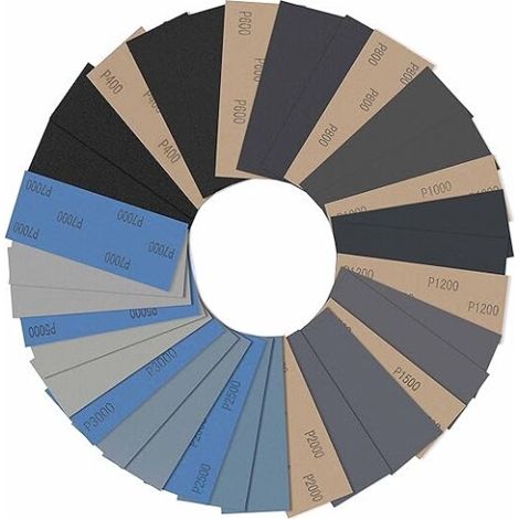 sec et humide feuilles grain 400-7000 de imperméable 23 x 9,1 cm 33 400 7000 Verre Papier