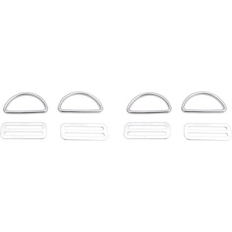 2X Sangle de Sangle de Ceinture de PlongéE sous-Marine en Acier Inoxydable FixéE avec des Accessoires de BCD D'Aile de Boucle D'Anneau de Boucle D'Anneau de D (1/5)