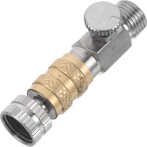 Adaptateur pour Aérographe Raccord Rapide pour Tuyau et Compresseur, Acier Inoxydable et Cuivre, Contrôle Réglable du Débit D'air pour Peinture Précise (1/5)