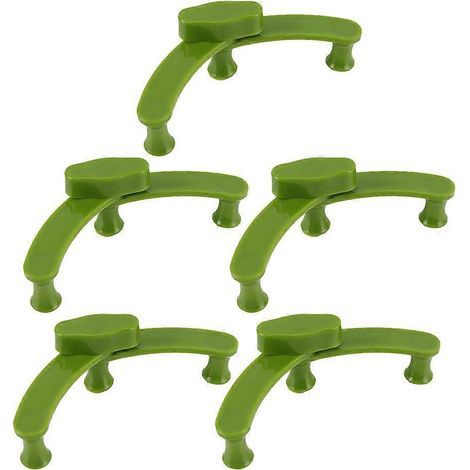Lot de 5 pinces de tuteurage réutilisables pour plantes, pour la formation et le contrôle des branches.-12.5X2CM-Green (1/2)