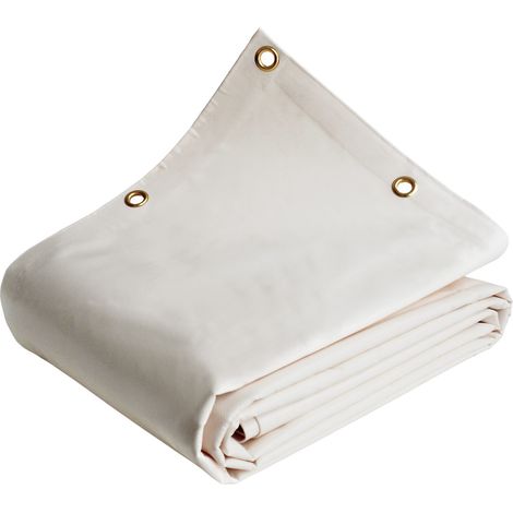 Tecplast – Bâche de protection toiture 5x8 m – Étanchéité PVC renforcé – Résistance UV – Garantie 8 ans pour chantiers humides - LP640TO