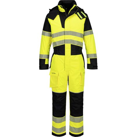 Tuta invernale + pioggia Pw3 Fr Modaflame Hv - Taglia XL - Giallo/nero - Portwest