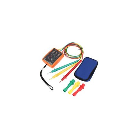 Indicador de prueba de rotación trifásica, indicador de prueba de rotación de secuencia trifásica, SM-852B 60V 600V CA 20Hz-400Hz Probador de rotación - Crezuo