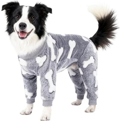 Cappotto per cani Cappotto caldo per cani Cucciolo Autunno Comoda Peluche Pigiama per cani Pigiama in pile per cani Morbido, Maniche lunghe Carina tutina per (1/5)