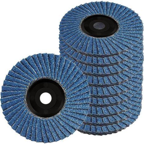 Lot de 12 disques à lamelles - 75 mm x 10 mm - Grain 40/60/80/120 - Pour meuleuse d\\\'angle de 3\\ (1/5)