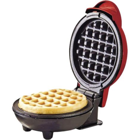 Máquina de gofres eléctrica para el desayuno, Mini olla para gofres, horno para pasteles, huevos, burbujas (1/2)
