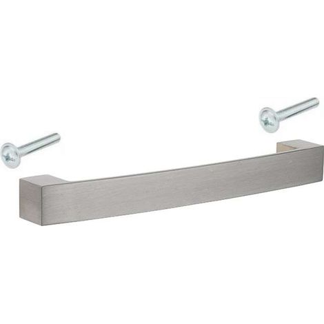 Cyclingcolors – Poignée de meuble métal imitation inox 146mm – Entraxe 128mm – Hauteur 28mm – Vis incluses pour tiroir armoire commode (1/4)