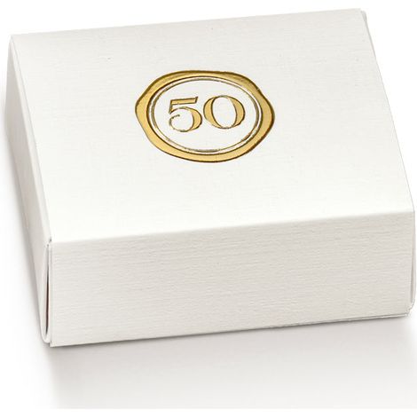 Scotton Cassetto Quadretto 50 ° Anniversario 60 x 50 x 30 Mm Bianco 10 Pz