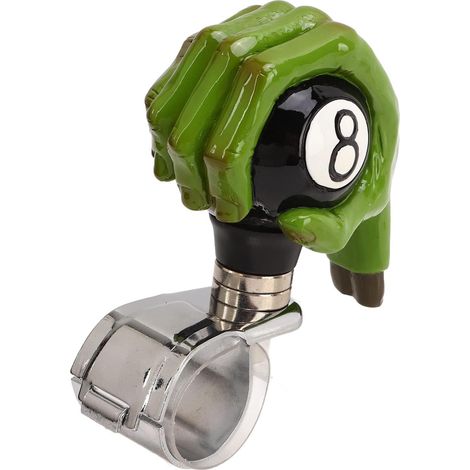 Spinner de Volant, Bouton de Roue de Poignée électrique en Forme de Main Verte avec Poignée Antidérapante Confortable, pour Voitures Camions Tracteurs Bateaux Anneau de Fixation de 3 Cm (1/5)