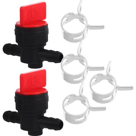 Set mit 2 Kraftstofffilter-Absperrventilen für Rasenmäher, kompatibel, robustes ABS-Material, für Gartengeräte (1/5)