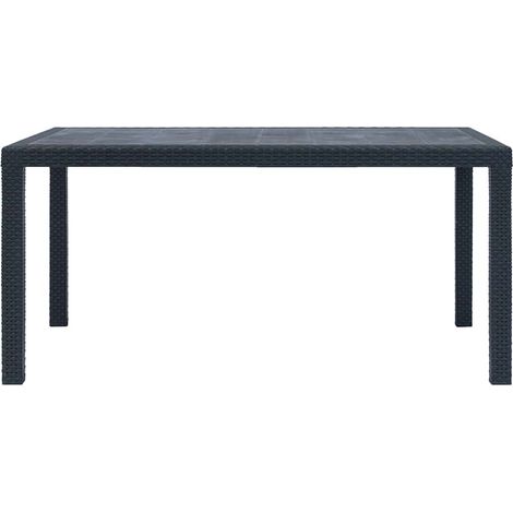 Maison Exclusive - Gartentisch Anthrazit 150x90x72 cm Kunststoff
