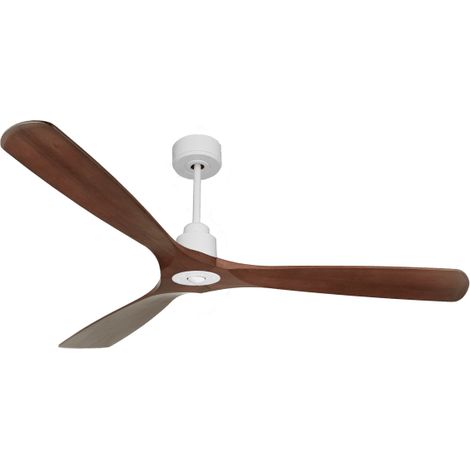 Tenerife Ring - Super destratificateur et ventilateur DC 166 cm Blanc pales bois rouge sans Lumière 30 à 60 m² (1/5)