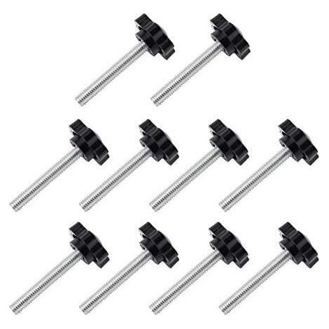 10-Pack M6x30mm Vis de pouce, étoile en plastique moletées Bouton de serrage à vis Thumbscrew (1/5)